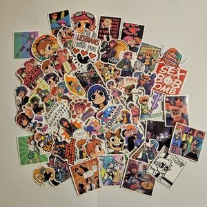 NEW 60 PCS Scott Pilgrim Vs. The World ANIME Waterproof Vinyl Stickers Laptop